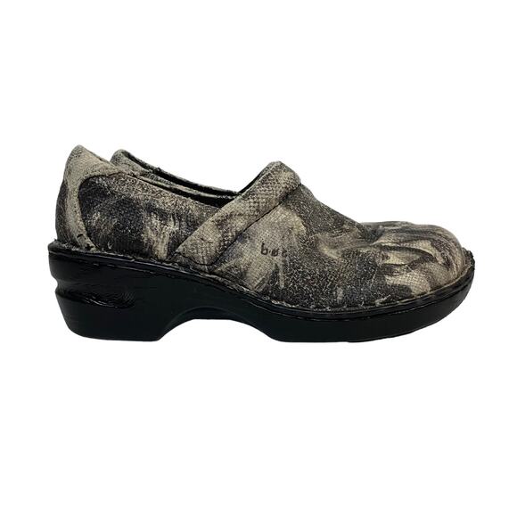 BOC Born Black Swirl Fabric Comfort Clogs Shoes Size 9 - Picture 1 of 8